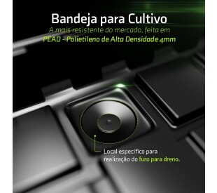 Bandeja Plastica Resistente c/ Canaletas - 60 x 60 x 4 cm