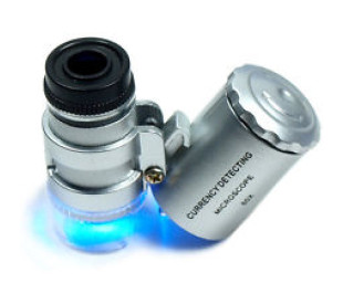 Microscopio de Bolso 60X com Dual Led e Fluo