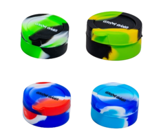 Slick de Silicone Redondo com Divisória - Tie Dye - 10ml - Grow Gang