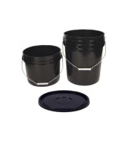 Balde Preto com Tampa - 20 Litros