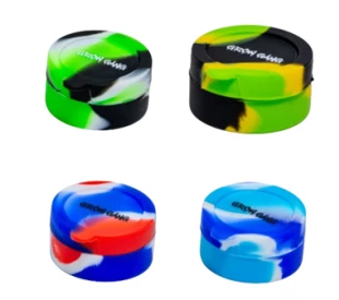 Slick de Silicone Redondo com Divisória - Tie Dye - 10ml - Grow Gang