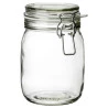 Pote de vidro com presilha